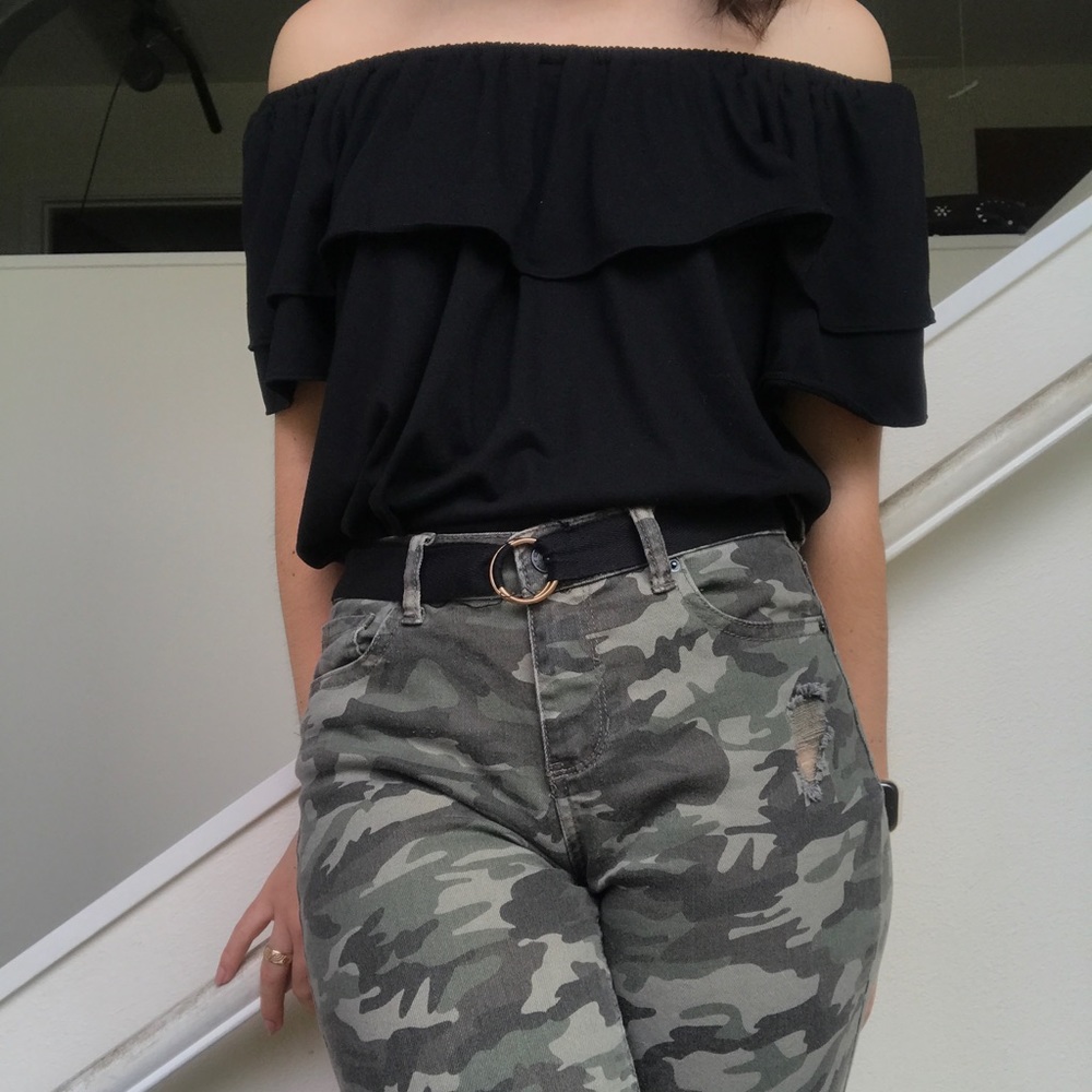 Vanilla Star Mid-Rise Skinny Camo Jeans